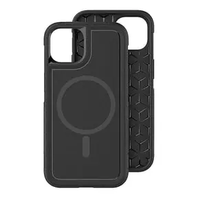 Black Iphone 14 Eco-Friendly Rugged Phone Case, MagSafe Compatible
