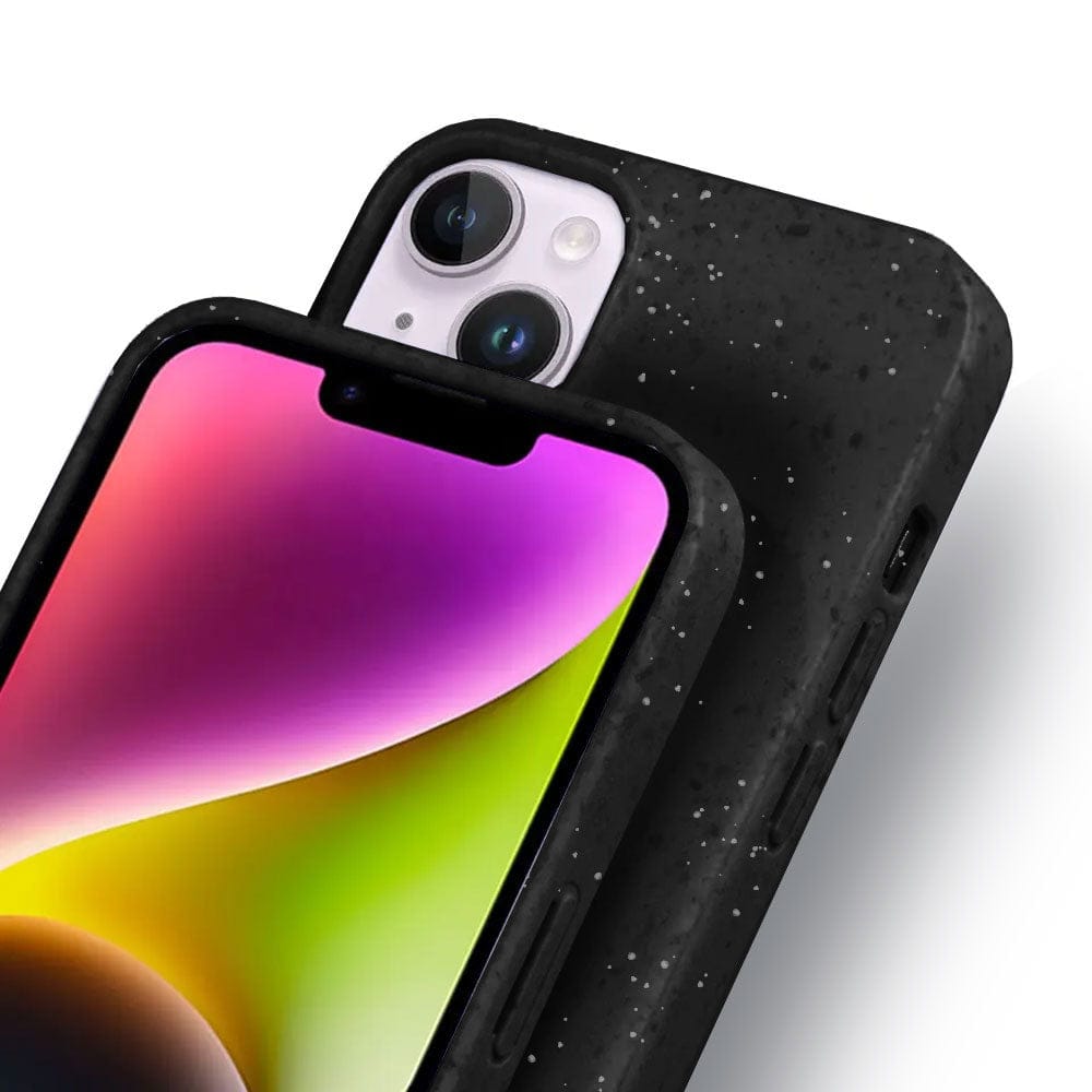 Black Iphone 14 Biodegradable Shockproof  Case, Magsafe Compatible