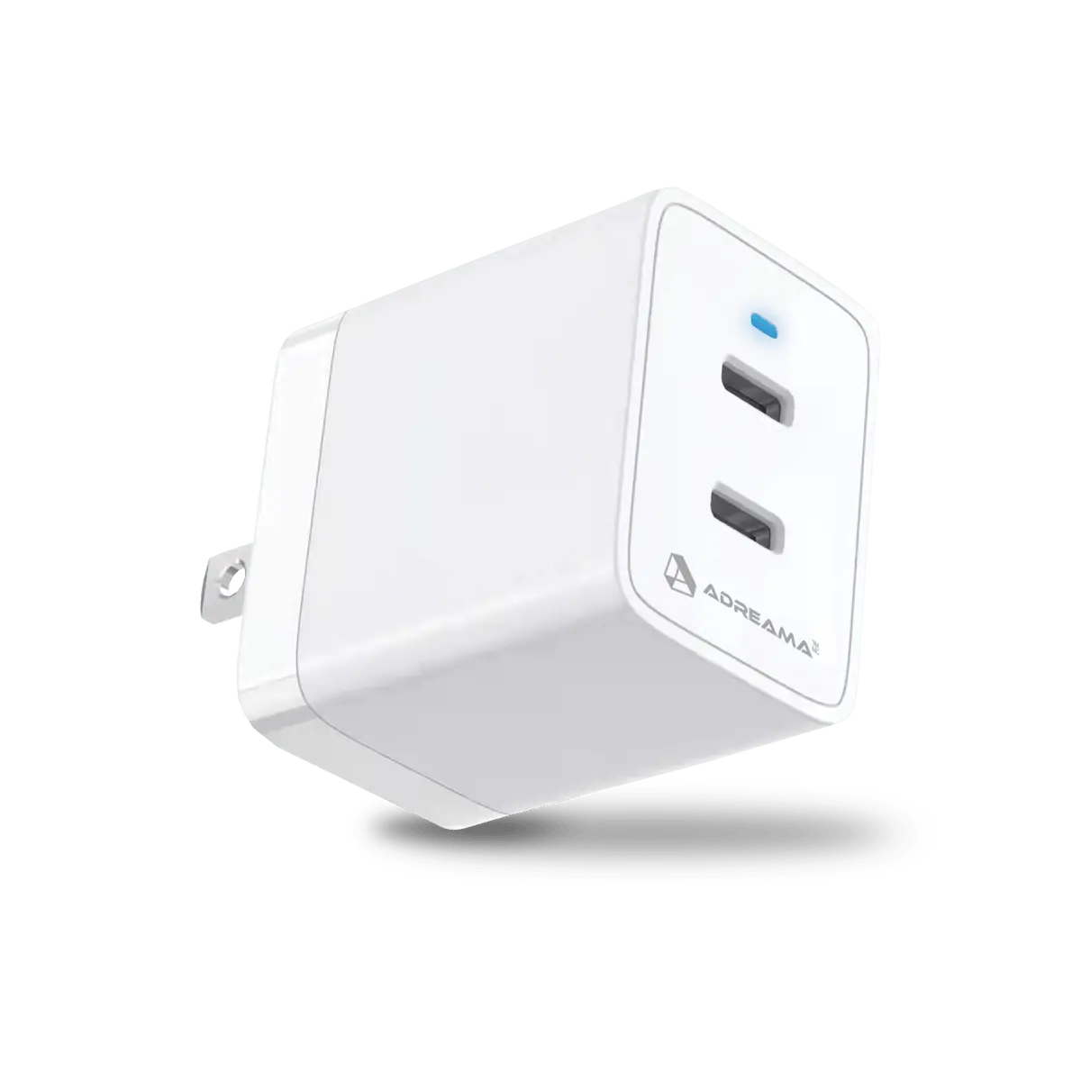 GaN PD 47W Wall charger – White, 2 X USB-C port